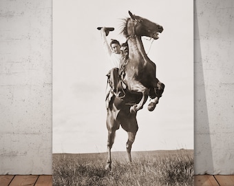 Foto de Erwin Smith Cowboy: Bronco Busting, Texas Ranch Wall Art