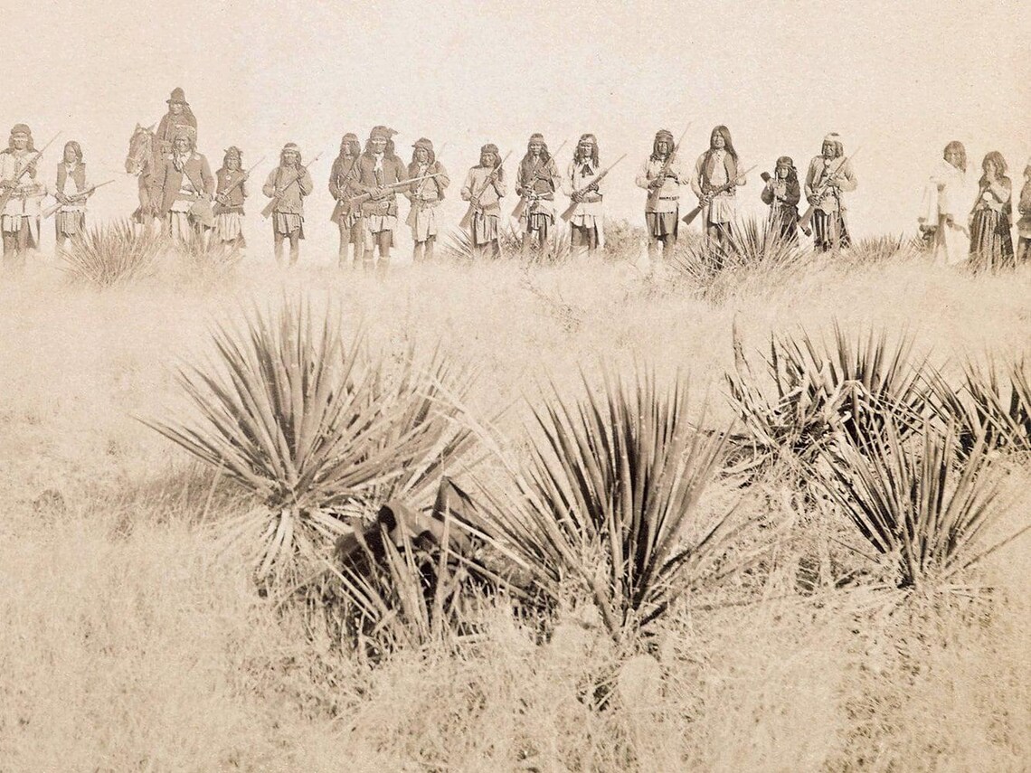 Geronimo Colorized Geronimo Wall Art: Apache Warriors in Sierra Madres - Native History - Etsy