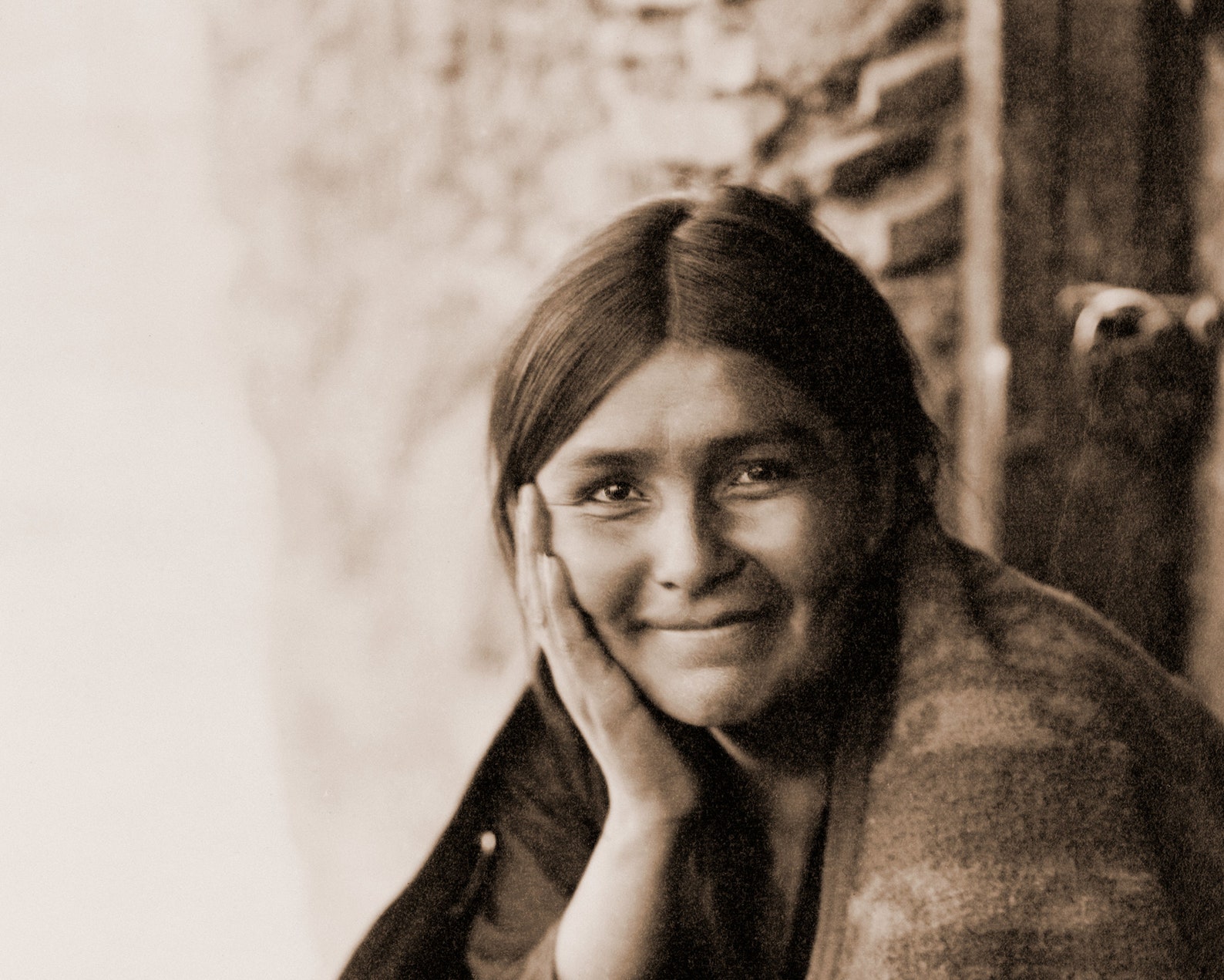 Young Navajo Girl Smile by Edward Curtis, Navajo Indian, Navajo Tribe