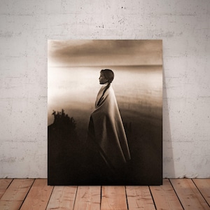 Vintage Ojibwe Girl Portrait - Native American Wall Art Print - Historical Photography