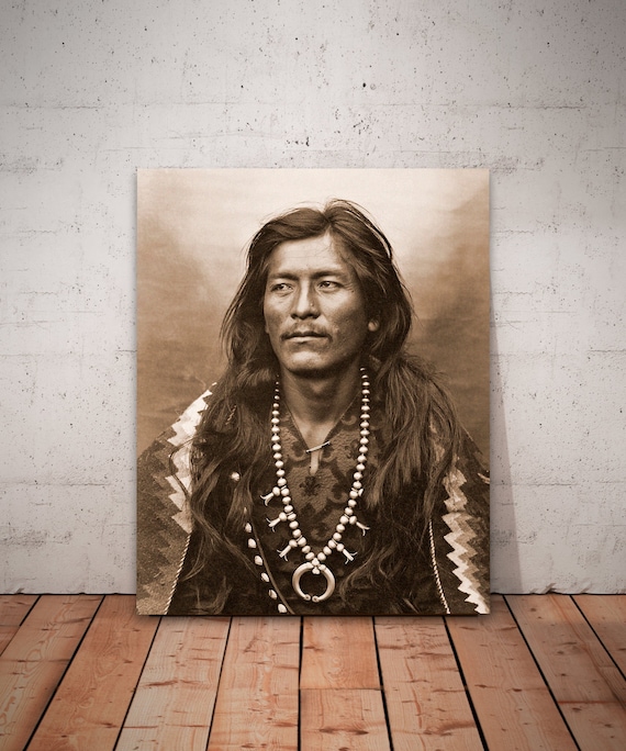 ナバホ族インディアン男性のビンテージ写真、ナバホ族の写真