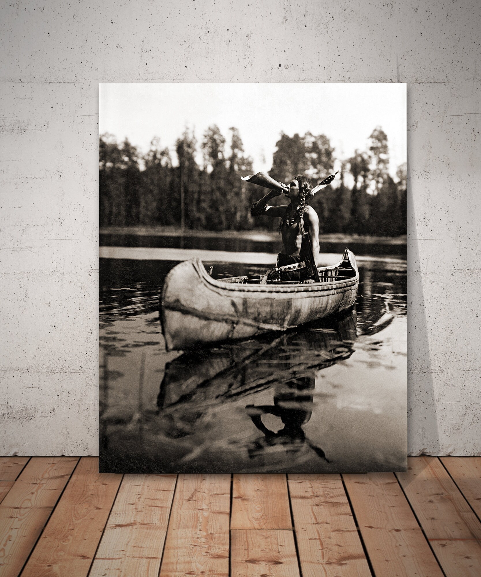 Vintage Indian Canoe - Etsy