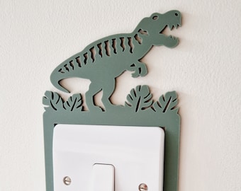 Dinosaur Light Switch Surround, Dino Play Room Decor, T-Rex Theme Bedroom Light Decoration, Stegosaurus Baby Room, Jurassic Style Wall Art