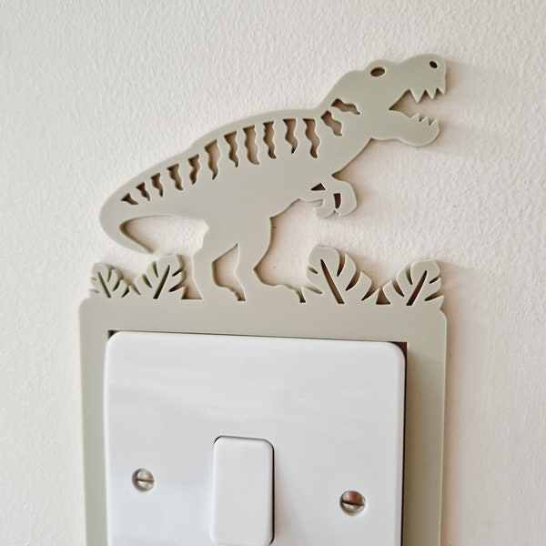 Dinosaur Light Switch Surround, Dino Play Room Decor, T-Rex Theme Bedroom Light Decoration, Pterodactyl Baby Room, Jurassic Style Wall Art