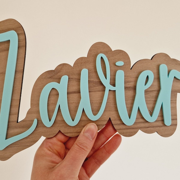 Wooden Name Sign for Boys Room Nurseries Bedroom Wall Door, Personalised Baby Boy Name Sign Wood, Kids Bedroom Decor, Childrens Wall Art