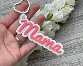 Mama keychain, personalised Muma keyring, cute mum bag charm, Mummy gift, Mother's day keychain, Mum keyring with name, gift for new mumma