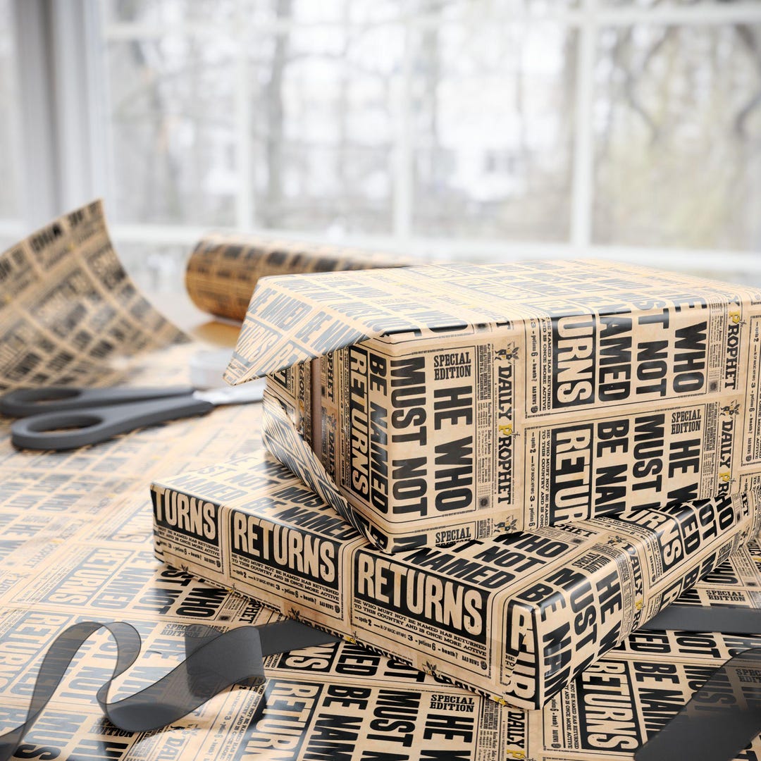 Harry Potter Daily Prophet Gift Present Christmas Wrapping Papers - Etsy
