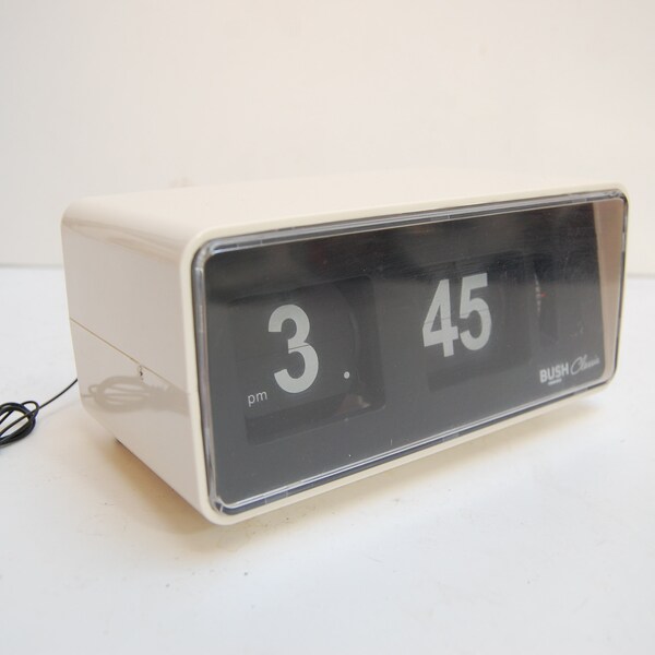 Retro vintage Bush classic flip clock, no date not Grayson or karlsson but FM radio incorporated modern minimalist rare