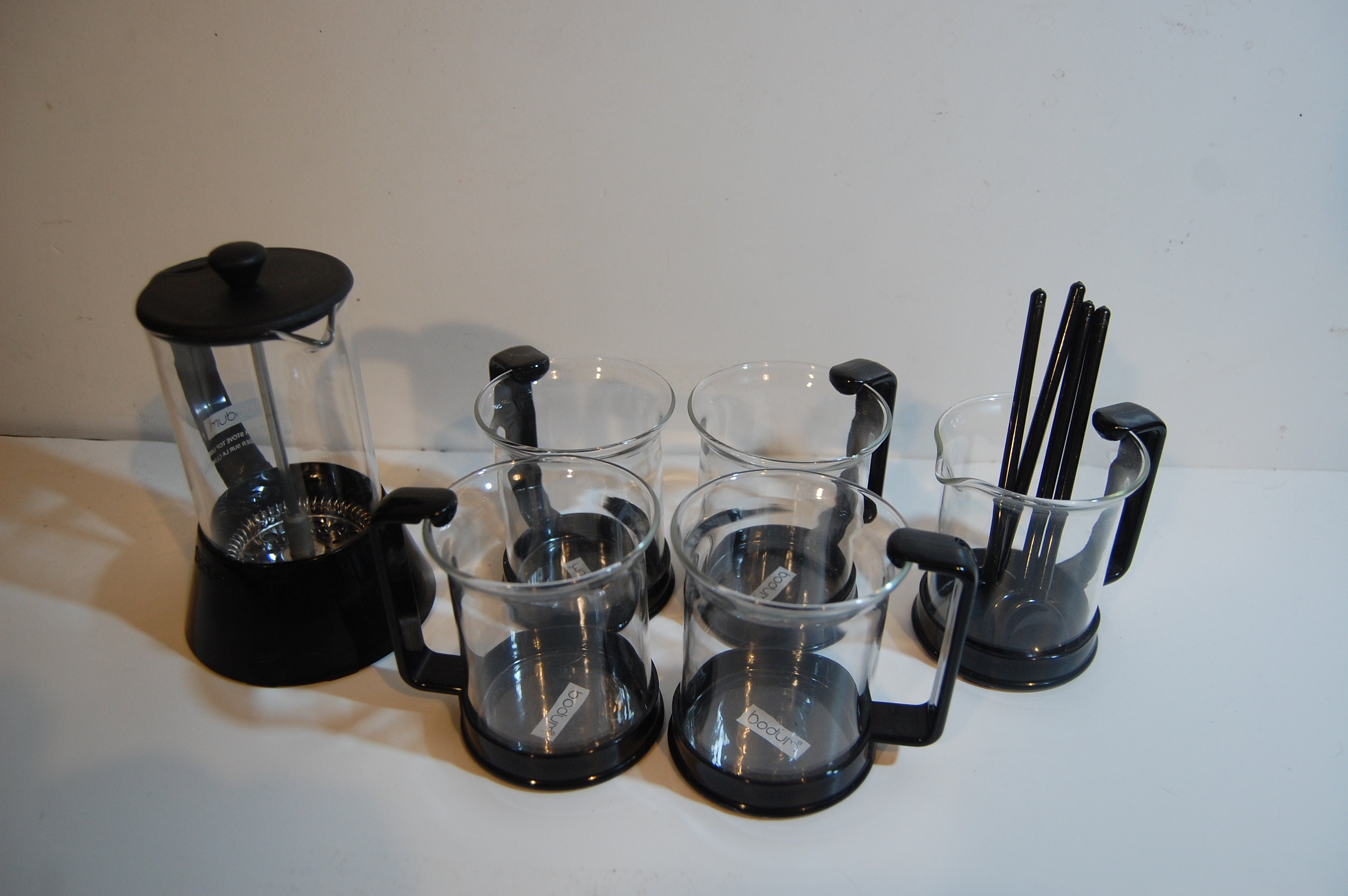 Retro Vintage Bodum Made in Switzerland Glass Cups With Etsy UK