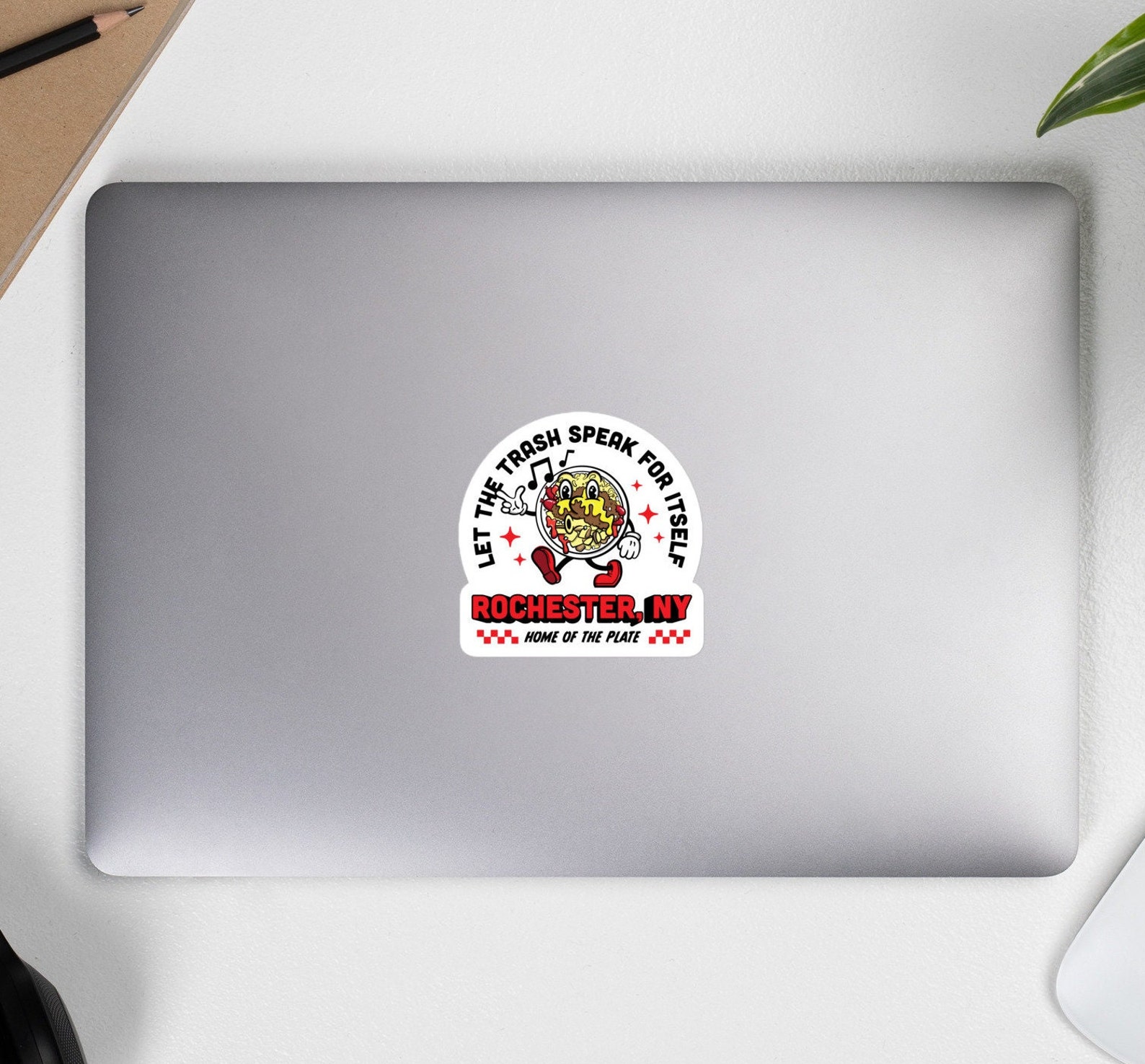 Za Roc Sticker Roc Garbage Plate Mascot, Sticker - Etsy