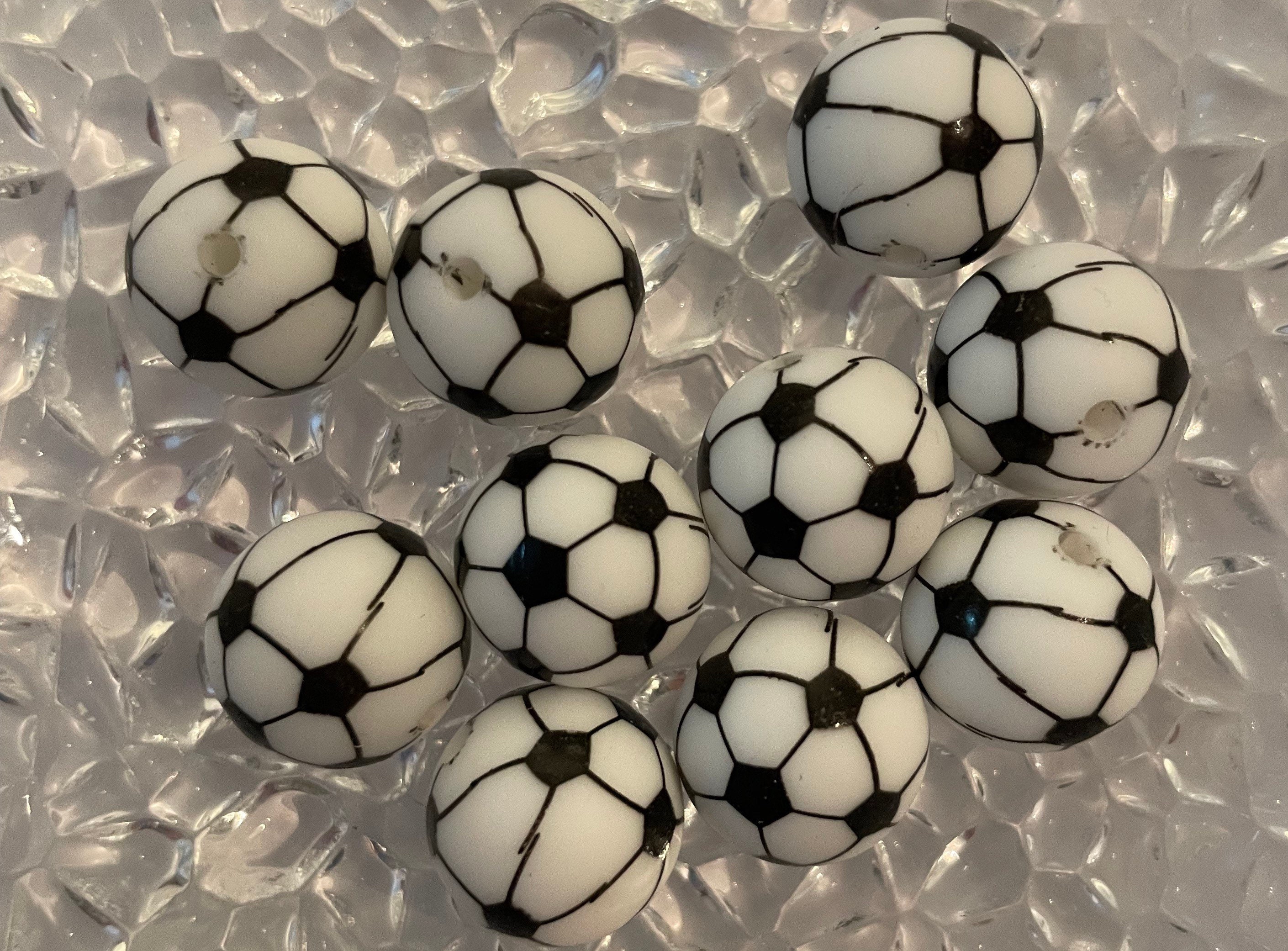 Fantasie gesloten handig 15mm Round Smooth Soccer Ball Silicone Beads Baseball - Etsy