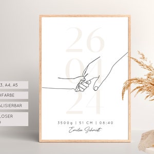 Cartel de nacimiento |personalizado |regalo de bebé para la habitación de los niños |cartel con fechas de nacimiento| Cartel de la habitación del bebé| Regalo de nacimiento para padres.