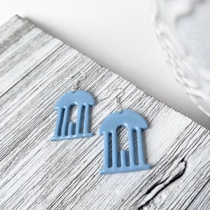 Old Well Earrings, UNC Polymer Clay Earrings, Carolina Earrings