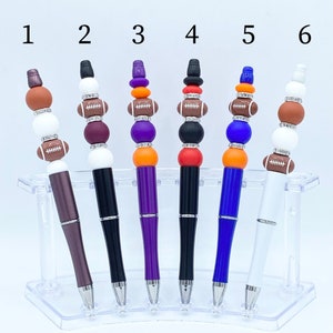 Football Theme Silicone Beaded Pens Office Supplies College Football Themed Stationary