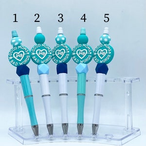 Good Moms Say Bad Words Beaded Pen: Silicone Office Gift