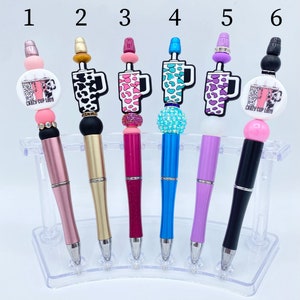 Big Cups Beaded Pens Silicone Pen for Moms Teacher Pen Office Supplies