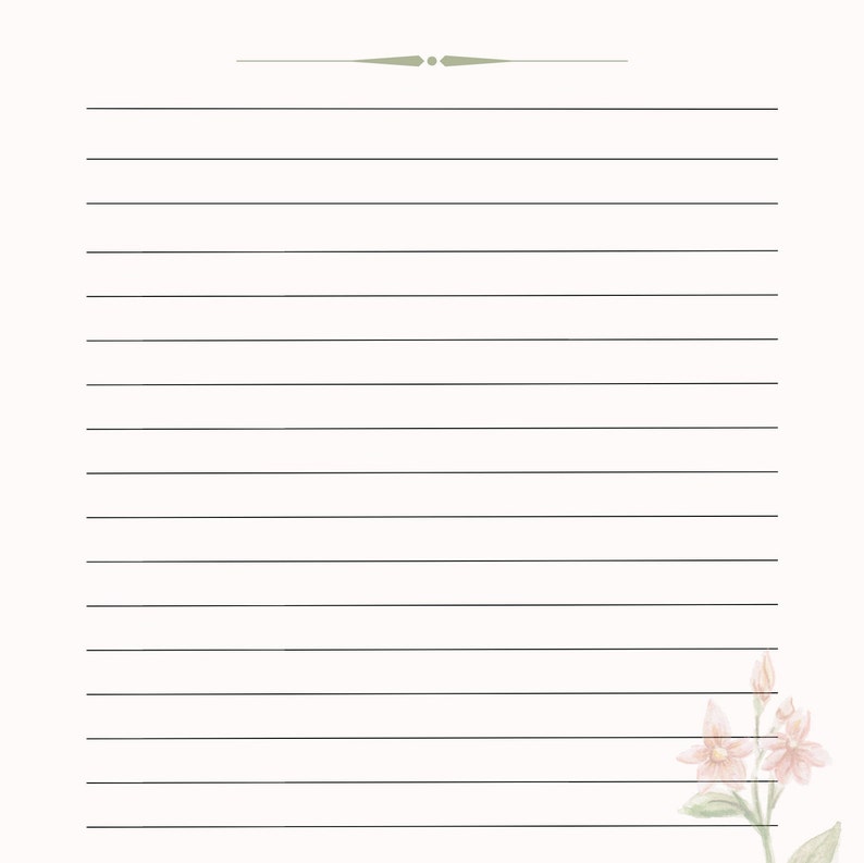 Letter Writing printable Paper Etsy Canada