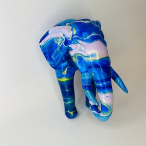 Colorful 3D Elephant Wall Sculpture: Bioplastic Home Decor
