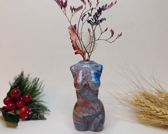 Female Body Vase, Dried Flower Vase, Ceramic Vase, Female Body Sculpture, Minimalist Vase, Planter pot, Shibari figurine Vase, Woman Vase