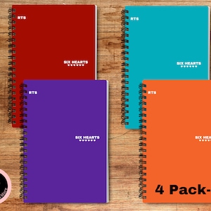 Cuaderno en espiral con rayas anchas para niños, colores surtidos, 60 hojas cada una, paquete de 4, cuaderno para niños