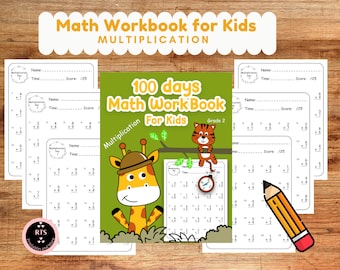 Grade 2 Multiplication Math Workbook: 100 Days of Worksheets