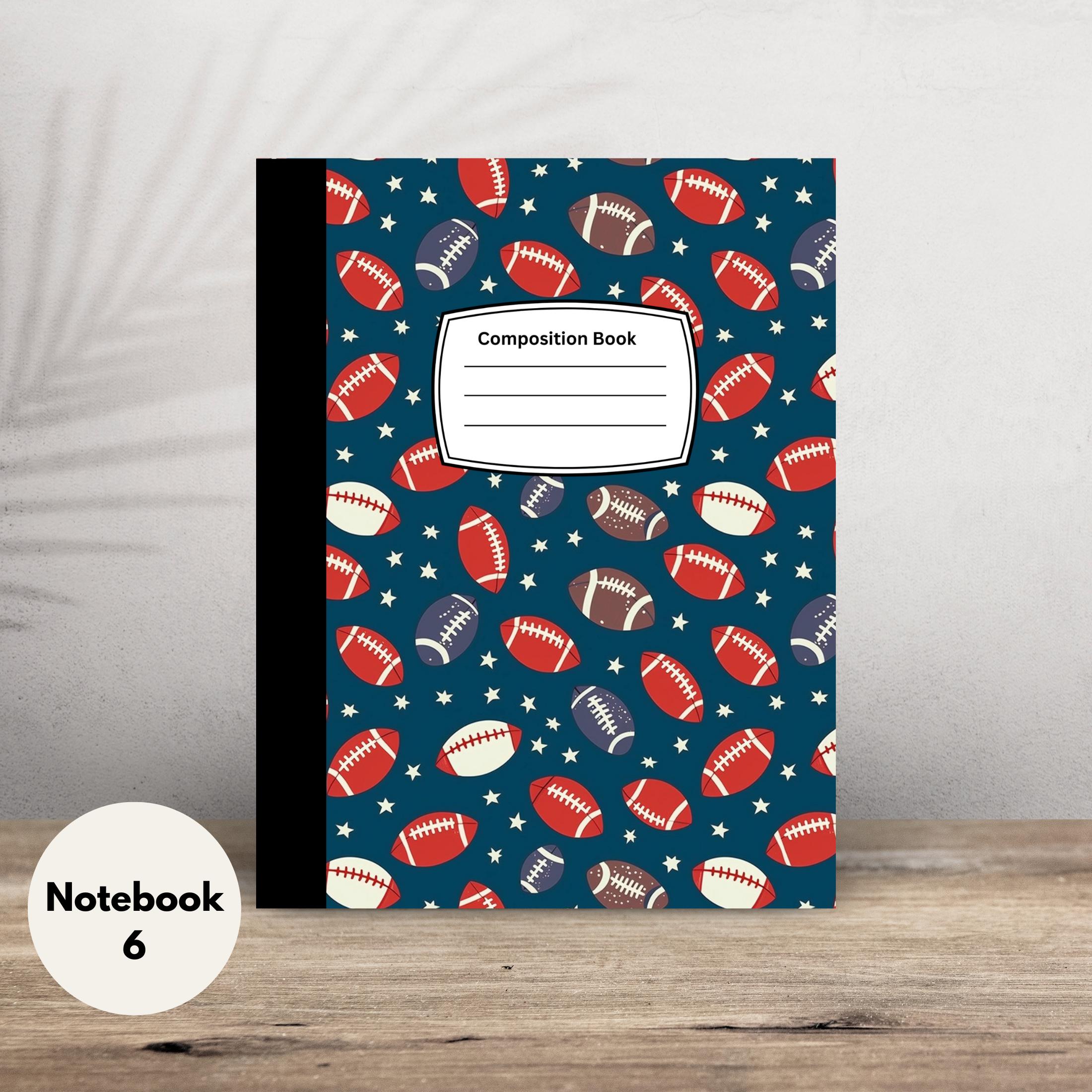 Football Themed Composition Notebook, Back to School - Etsy