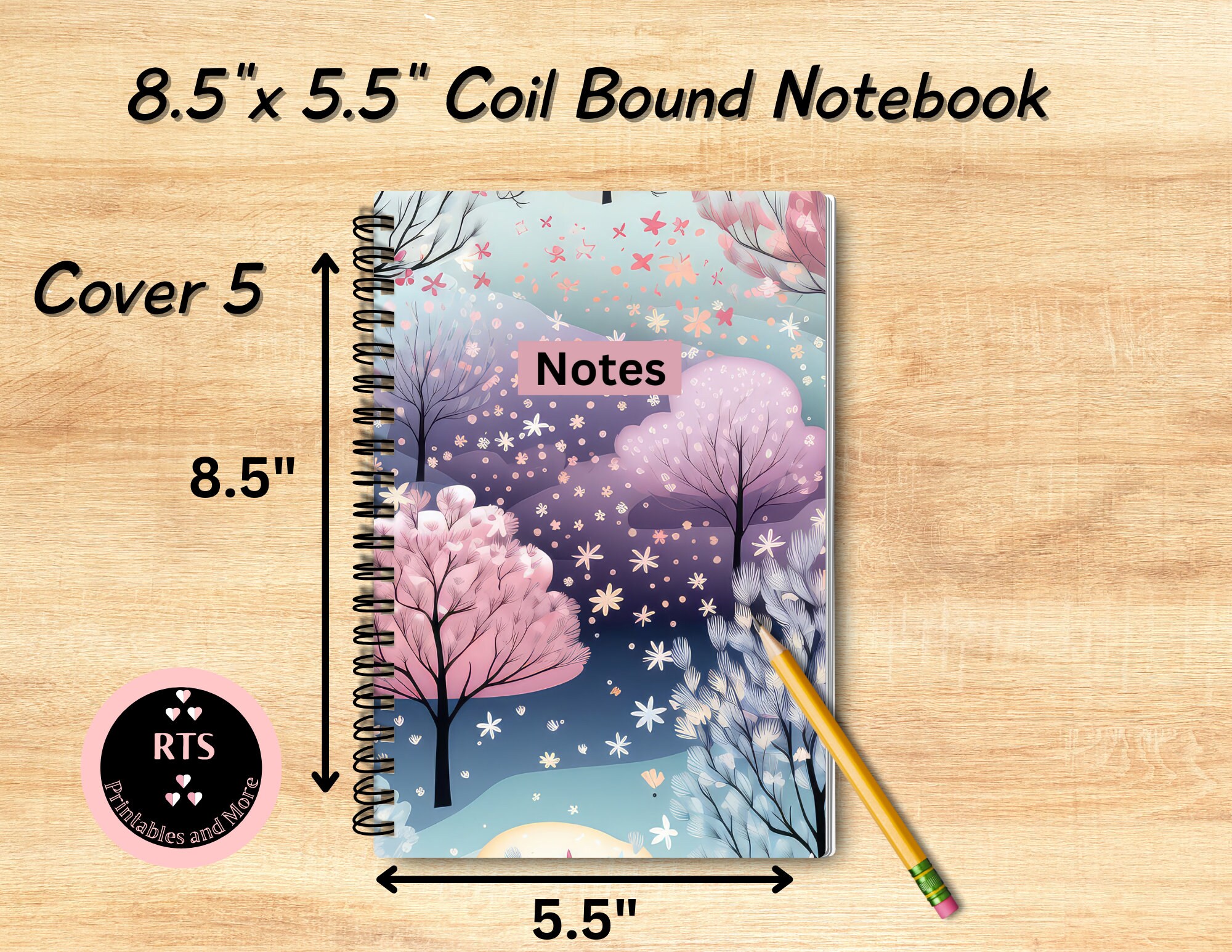 Handmade Floral Spiral Journal, Pastel Colors, Cute Spring Gift ...