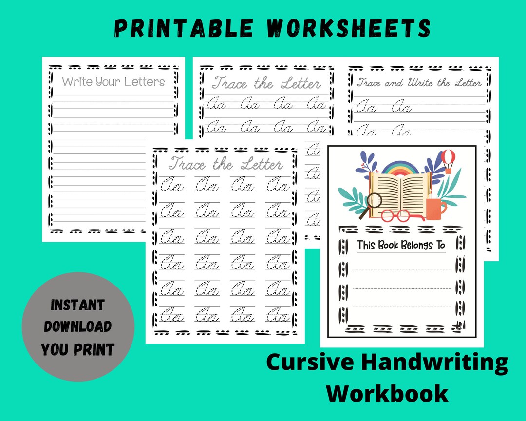 105-pages-letter-tracing-printable-cursive-handwriting-worksheets-for-kids-etsy for Cursive Handwriting Worksheets Free Printable 105+ Pages Letter Tracing, Printable Cursive Handwriting Worksheets for Kids - Etsy for Cursive Handwriting Worksheets Free Printable