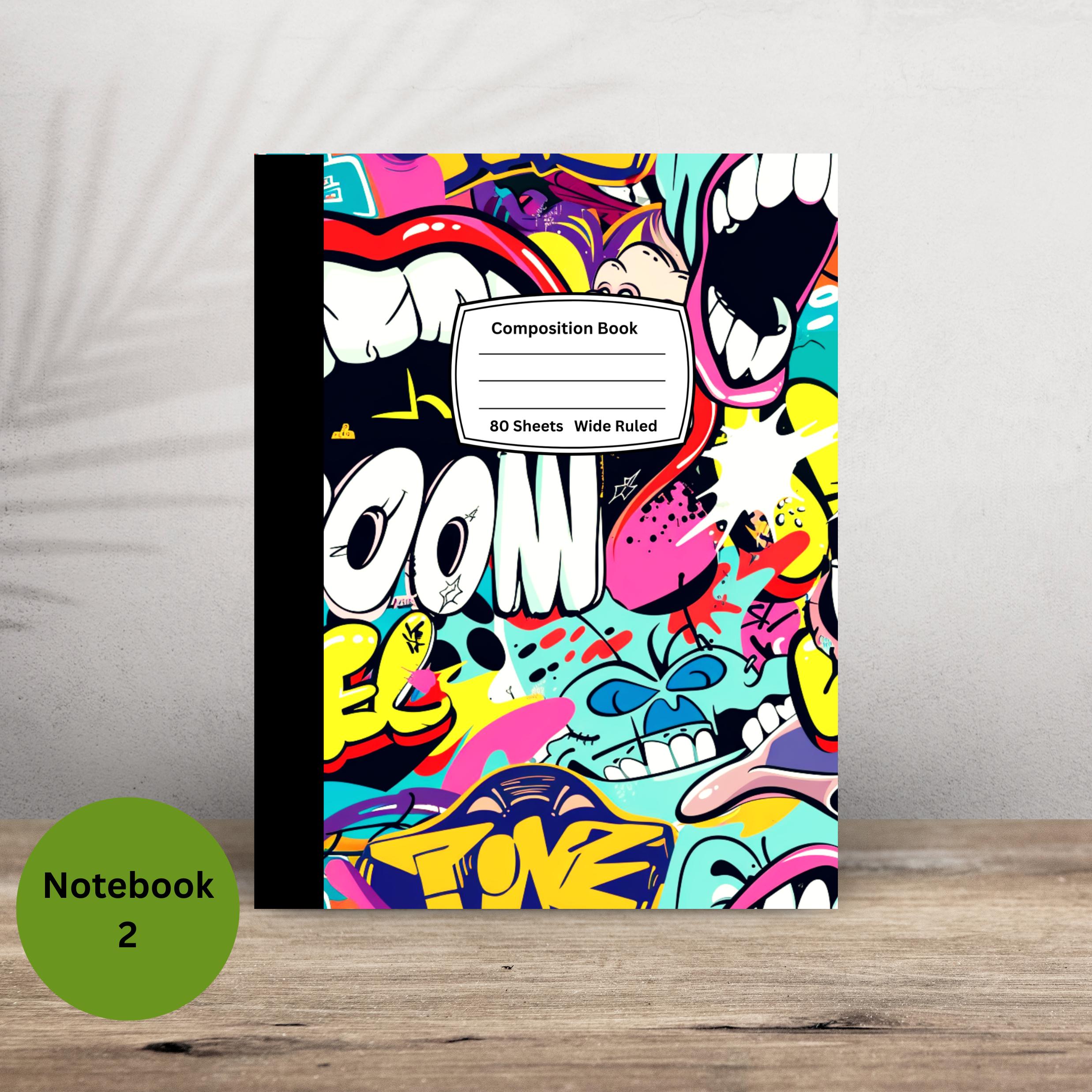 Comic Graffiti Composition Notebook – Urban Art, Wide/college Ruled - Etsy