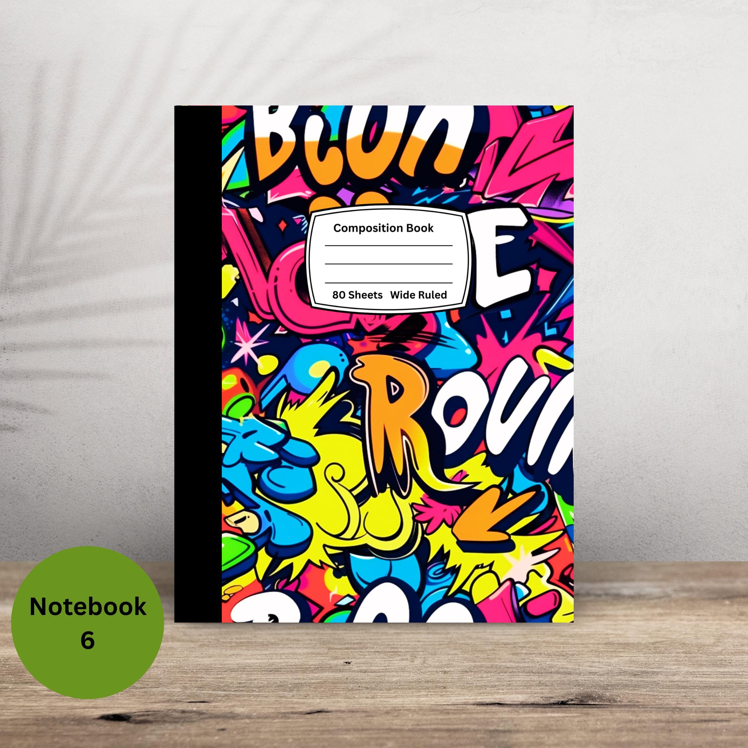 Comic Graffiti Composition Notebook – Urban Art, Wide/college Ruled - Etsy
