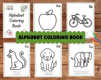 ABC Coloring Book: Preschool Alphabet Tracing Worksheets (Digital Download)