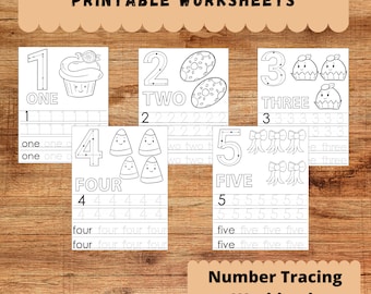 1-20 Number tracing preschool worksheet printable, worksheet activity pages for kids, learning numbers, handwriting practice, homeschool