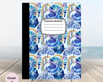 Ocean Theme Composition Notebook: Wide/College Ruled