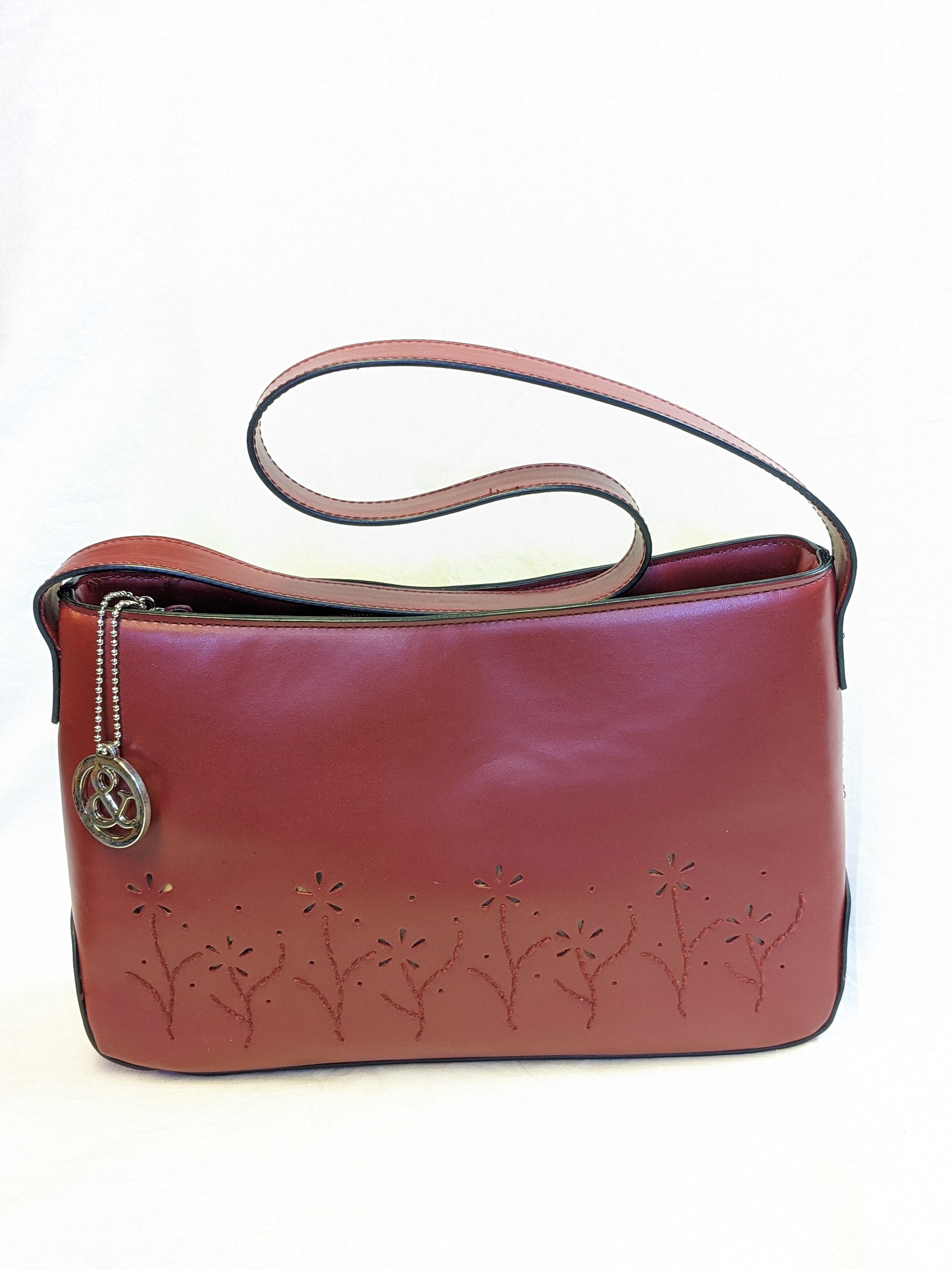 Dissona Gorgeous Red Leather Shoulder Bag
