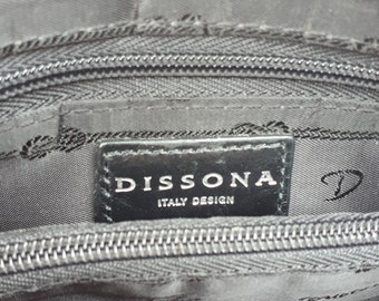 Dissona Italian Designer Gray Leather Bag