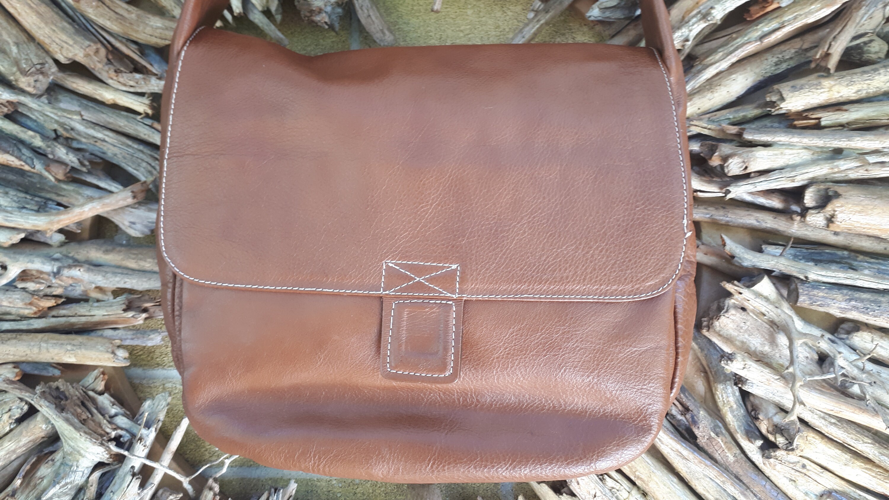 Vera Pelle Avorio RED Crossbody Bag Elephant Genuine Leather ITALY