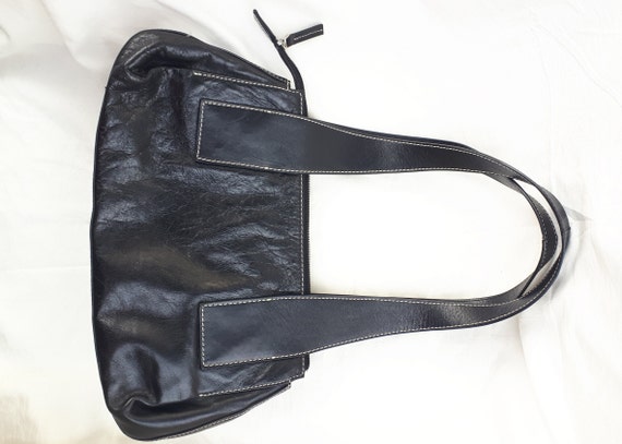 Dissona Black Leather Hobo Bag