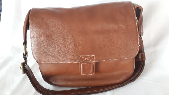 Vintage handbag, Avorio Italian leather, crossbod… - image 3