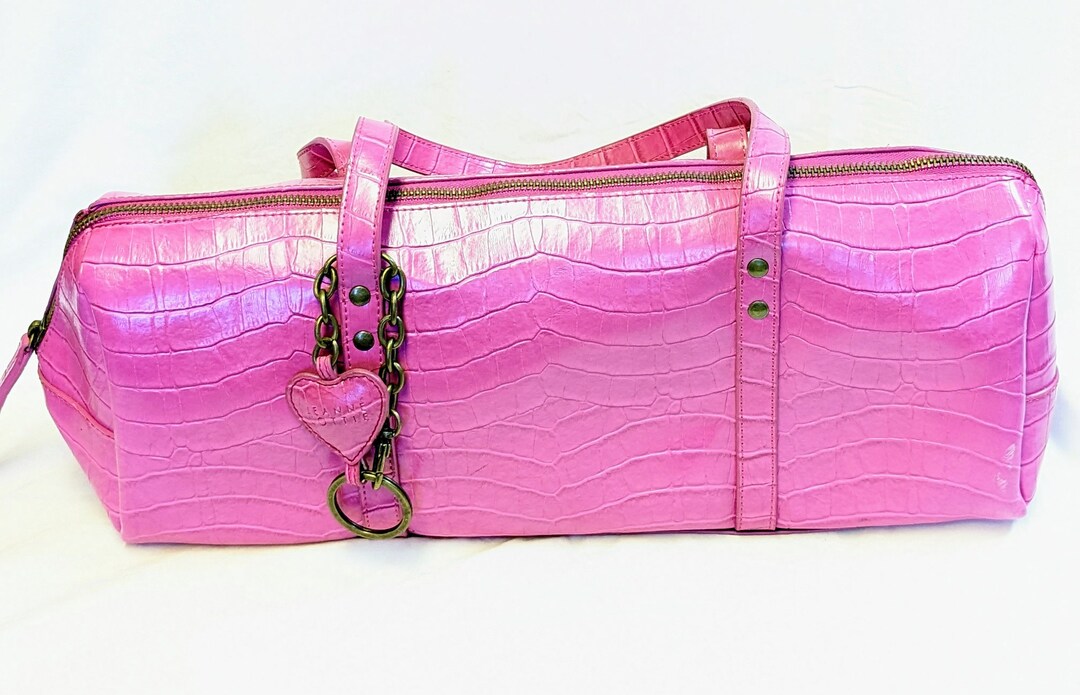 Patent Crocodile Pony Handbag - Lavender main image 0