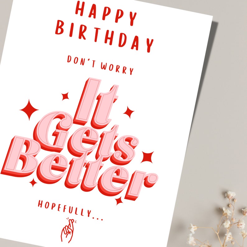 Printable Birthday Card, Happy Birthday, PDF, Instant Download, 5x7 ...