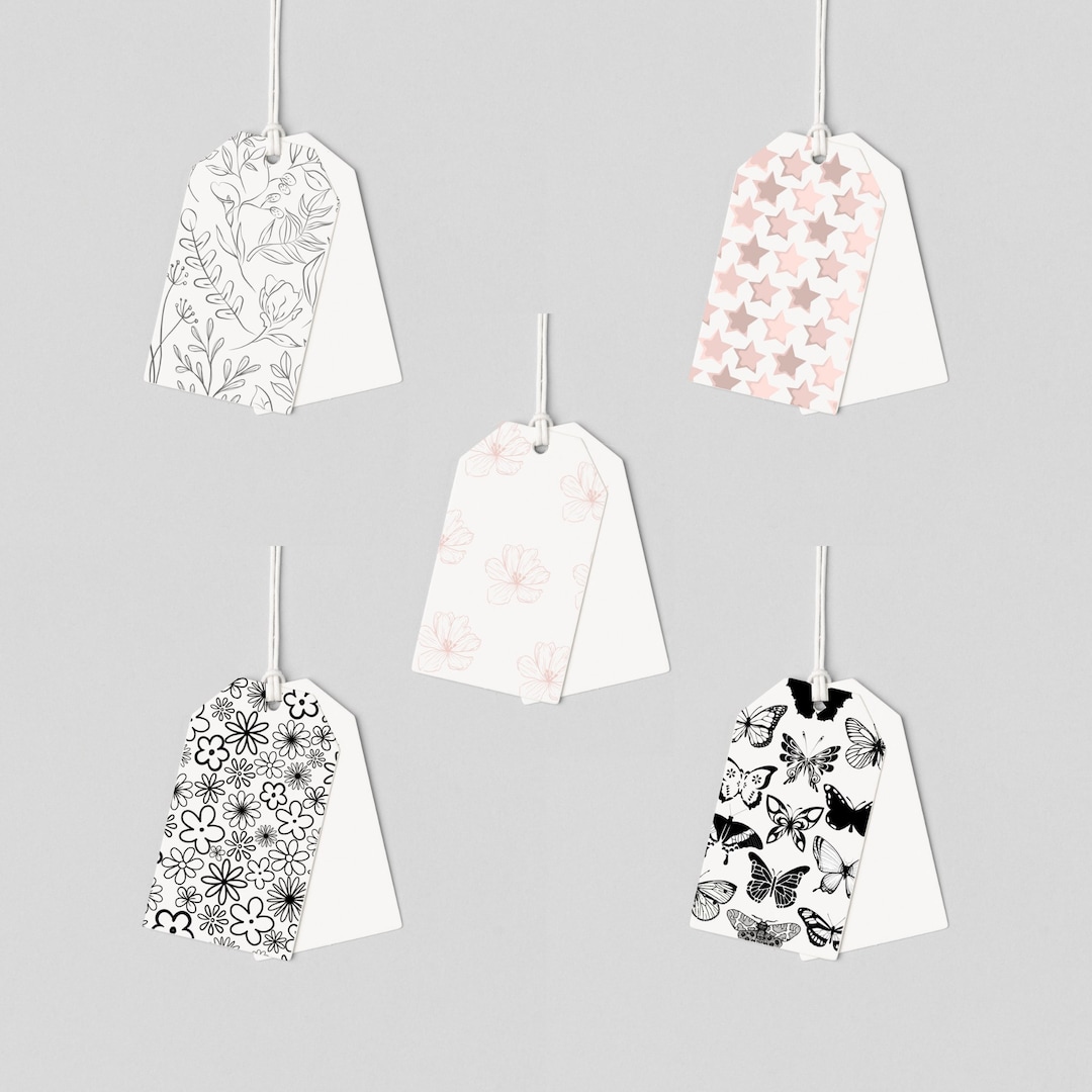 Pattern Gift Tag Bundle, Printable PDF Download, Instant Download, Gift ...