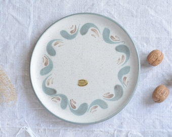 Hand-painted dinner plate  |  Westerwald stoneware