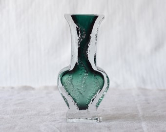 Emerald green glass vase | Ingrid glass 1970's