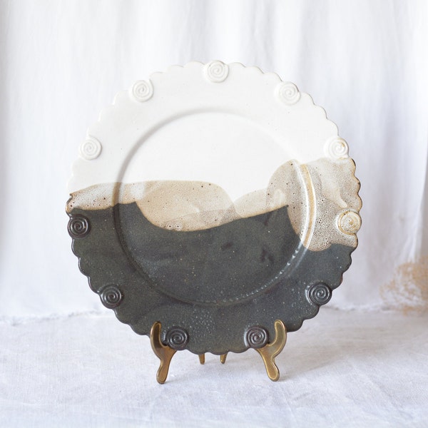 Black White Platter Etsy