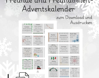 Advent calendar for friends / girlfriends advent calendar / mindfulness / friendship advent calendar / best friends