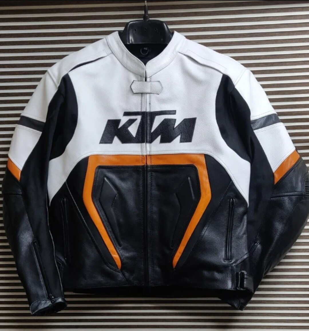 Ktm Motorbike Racing Leather Jacket cowhide Leather and Etsy
