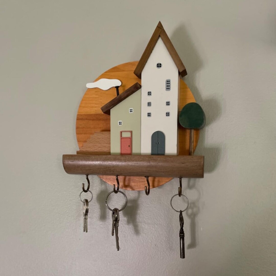 Handmade Key Holder for Wall Decorative Box Wooden Key Holder Etsy