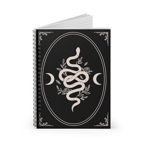 Journal du serpent céleste, carnet de notes vierges, cadeau pour écrivain, carnet de notes à spirales sorcières image 3