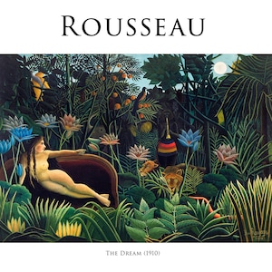 The Dream (1910) by Henri Rousseau, Digital Download Exhibition Art Poster, Bonus Print included