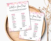 What's in Your Purse Printable Birthday Game, Adult Party Games, Party Supplies, Printable Bday Games, Party Games Download, Printable Games